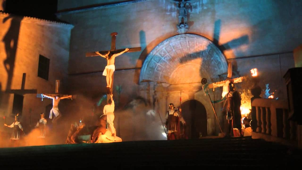 “Passió Crist” crucifixion de Jesús a Felanitx (Mallorca-Espanya)